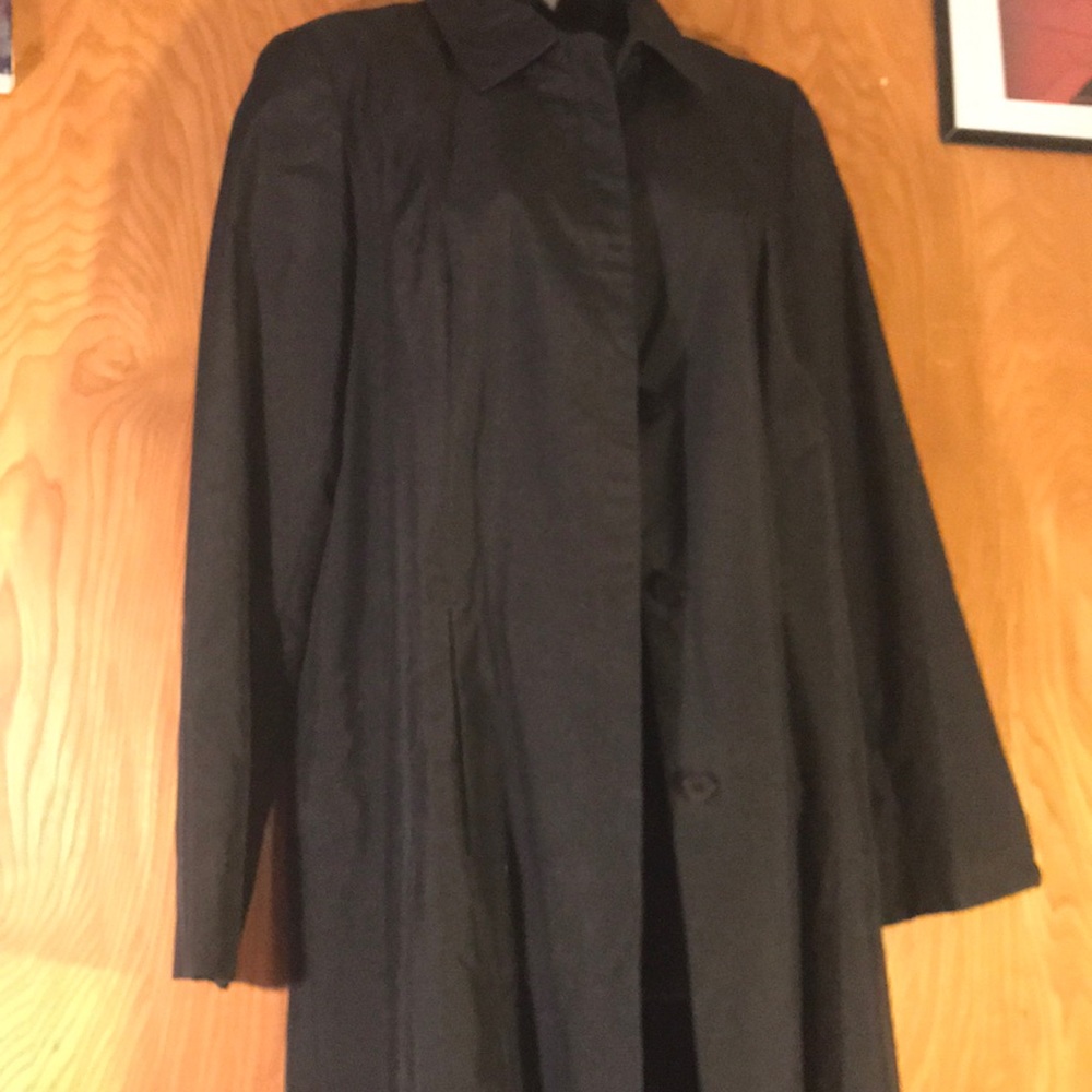 Brooks Brothers Black Rain Coat Jacket View 2